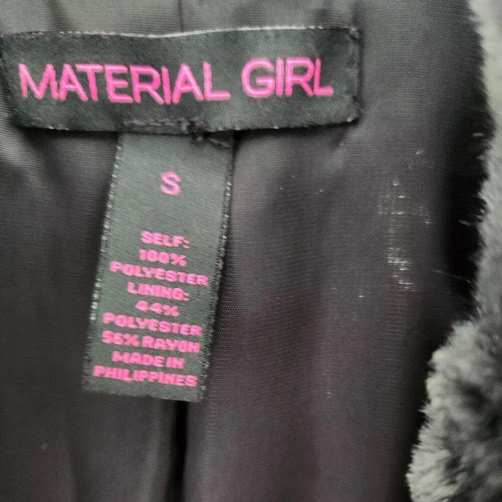 Faux Fur Vest - Dark Grey Beautiful Large Collar - Picture 10 of 10